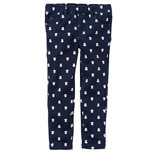 Baby Girl Carter's Owl Print Twill Pull-On Pants