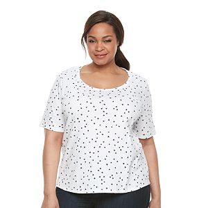 Plus Size Croft & Barrow® Scoopneck Tee