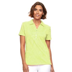Women's Caribbean Joe Jacquard Polo