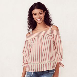 Women's LC Lauren Conrad Smocked Off-the-Shoulder Top