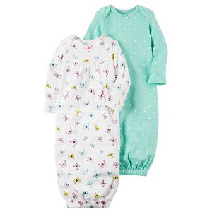 Baby Girl Carter's 2-pk. Polka-Dot & Butterfly Sleeper Gowns