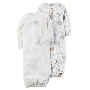 Baby Carter's 2-pk. Animal Babysoft Sleeper Gowns