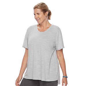 Plus Size Tek Gear® Textured Voop Neck Tee