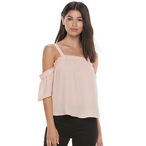 Juniors' Candie's® Solid Off the Shoulder Top