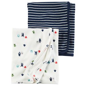 Baby Boy Carter's Monsters & Stripes 2-pk. Swaddles
