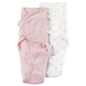 Baby Girl Carter's Bunny & Solid 2-pk. Swaddles