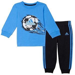 Baby Boy adidas Soccerball Tee & Pants Set