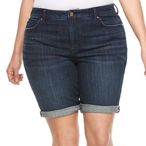 Plus Size Jennifer Lopez Roll-Cuff Bermuda Shorts