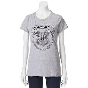 Juniors' Harry Potter Hogwarts Crest Short Sleeve Graphic Tee
