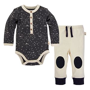 Baby Girl Burt's Bees Baby Organic Star Bodysuit & Pants Set