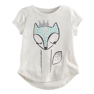 Toddler Girl Jumping Beans® Glittery Fox Graphic Tee