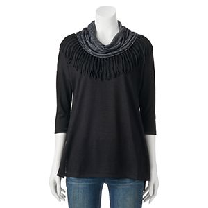 Women's French Laundry Fringe Scarf Sweater