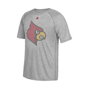 Men's adidas Louisville Cardinals Linear Play Logo Tee