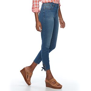 Women's Gloria Vanderbilt Alexandra Lace-Up Ankle Jeans