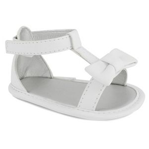 Baby Girl Wee Kids T-Strap Bow Crib Sandals