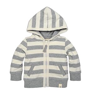 Baby Boy Burt's Bees Baby Organic Striped Hoodie