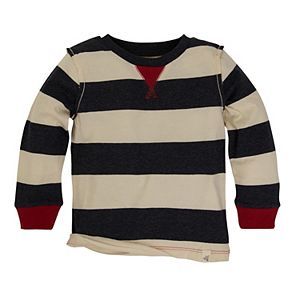 Baby Boy Burt's Bees Baby Organic Rugby Striped Tee