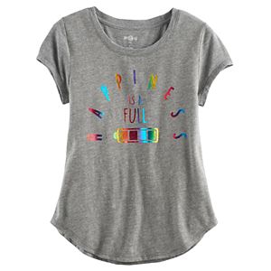 Girls 7-16 & Plus Size SO® Rolled Cuff Graphic Tee