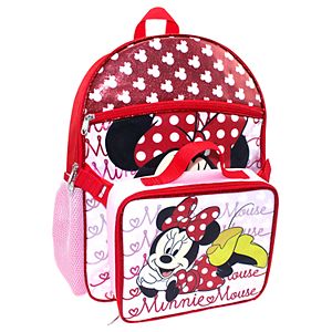 Disney's Minnie Mouse Kids Sparkly Backpack & Lunch Box Set