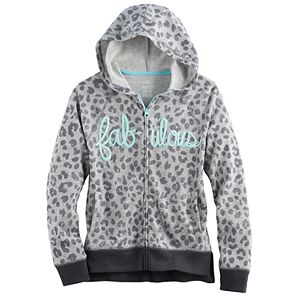 Girls 7-16 & Plus Size SO® Puff-Print Perfect Zip-Up Hoodie