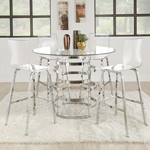 HomeVance Aralia Counter Height Dining Table & Chair 5-piece Set