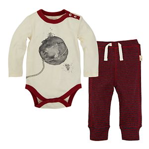 Baby Girl Burt's Bees Baby Organic Lasso the Moon Bodysuit & Pants Set