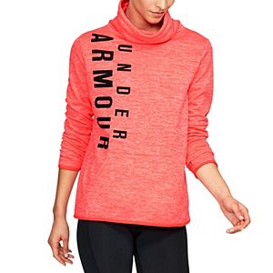Women's Under Armour Fleece Twist Funnel-Neck Graphic Pullover Top