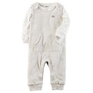 Baby Carter's Babysoft Elephant Coverall & Tee Set