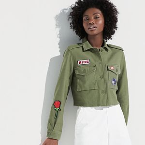 k/lab Patch Cropped Military Jacket