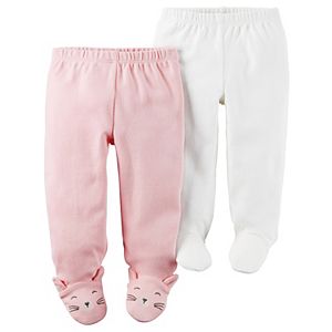 Baby Girl Carter's 2-pk. Footed Pants
