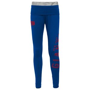 Juniors' New York Giants Elastic Heart Leggings