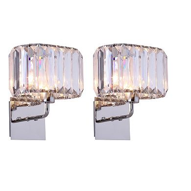 Safavieh Athena Faux Crystal Wall Sconce 2-piece Set