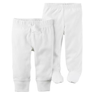 Baby Carter's Babysoft Open & Footed Ribbed Pants Set