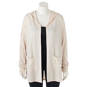 Juniors' Plus Size Mudd® Hooded Cardigan