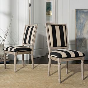 Safavieh Buchanan Striped Dining Chair 2-piece Set