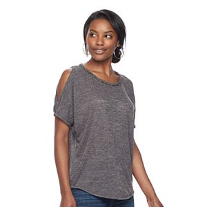 Women's Juicy Couture Marled Cold-Shoulder Tee