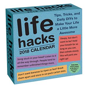 Life Hacks 2018 Desk Calendar