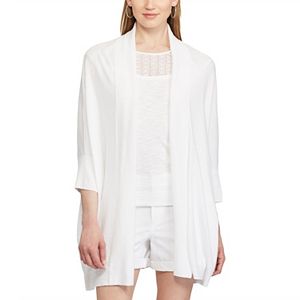 Women's Chaps Solid Open-Front Sweater