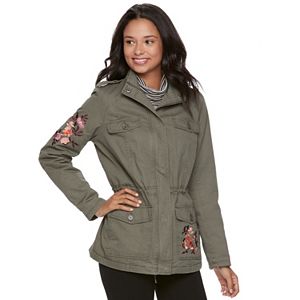 Juniors' J-2 Embroidered Twill Anorak Jacket