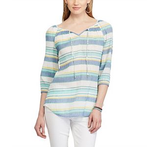 Women's Chaps Striped Peasant Top