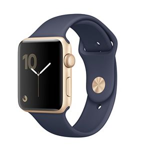 Apple Watch Series 2 (38mm Gold Tone Aluminum with Midnight Blue Sport Band)
