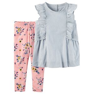 Toddler Girl Carter's Striped Tank Top & Floral Pants Set
