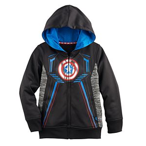 Boys 4-7x Marvel Hero Elite Series Captain America Collection for Kohl's Shield Active Zip Hoodie