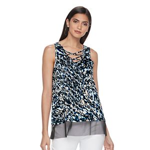 Women's Jennifer Lopez Mix-Media Mesh Tank
