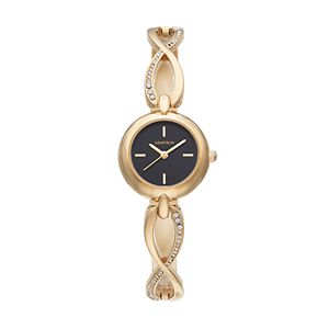Armitron Women's Crystal Crisscross Watch - 75/5495BKGP