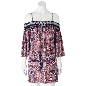 Juniors' Trixxi Off The Shoulder Shift Dress