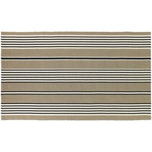 Couristan Bar Harbor Buttered Rum Striped Reversible Cotton Rug