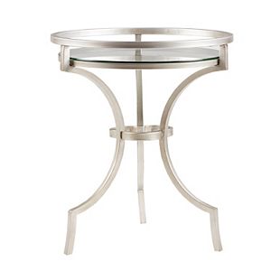Madison Park Harold Silver Finish End Table
