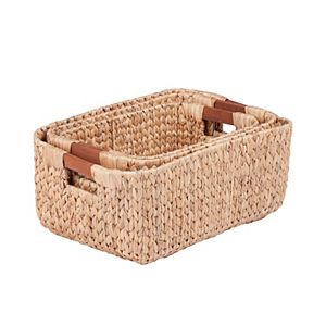 Honey-Can-Do 3-piece Rectangular Woven Nesting Basket Set