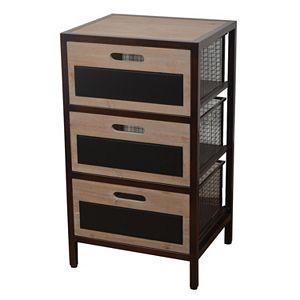 Decor Therapy 3-Drawer Chalkboard Storage Unit